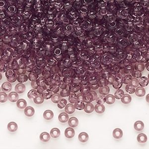5/$15 Seed Bead Czech Glass Transparent Light Amethyst Tube